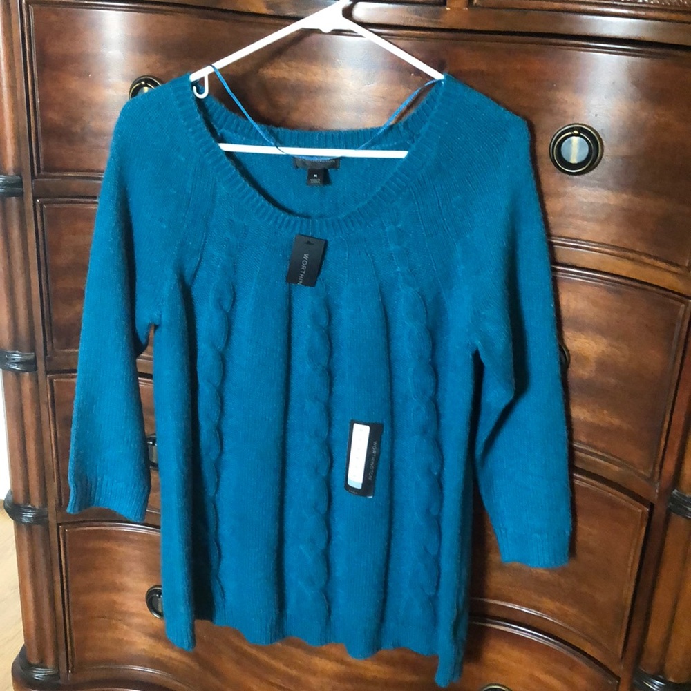 Worthington teal sweater